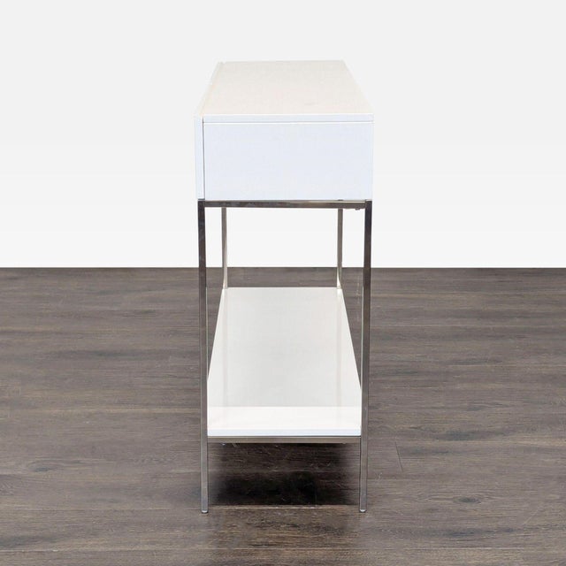 West Elm West Elm White Lacquer Storage Console For Sale - Image 4 of 11