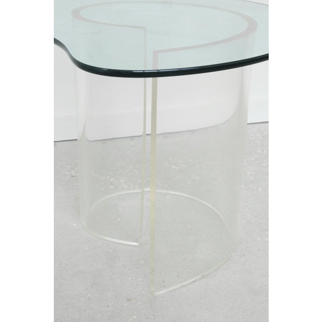 Biomorphic Lucite and Glass Side Table Regular Price For Sale In Jacksonville, FL - Image 6 of 8