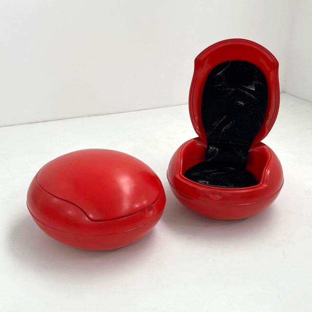 Modern GN1 Garden Egg with Galactic Fabric by Peter Ghyczy for VEB Synthese, 1970s For Sale - Image 3 of 16