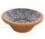 Vintage Hand-Painted Spanish Terracotta Bowl – Cobalt Blue Bird & Floral Motif For Sale - Image 4 of 12