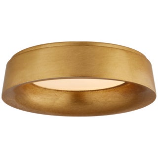 Barbara Barry for Visual Comfort Signature Halo Large Flush Mount in Gild For Sale