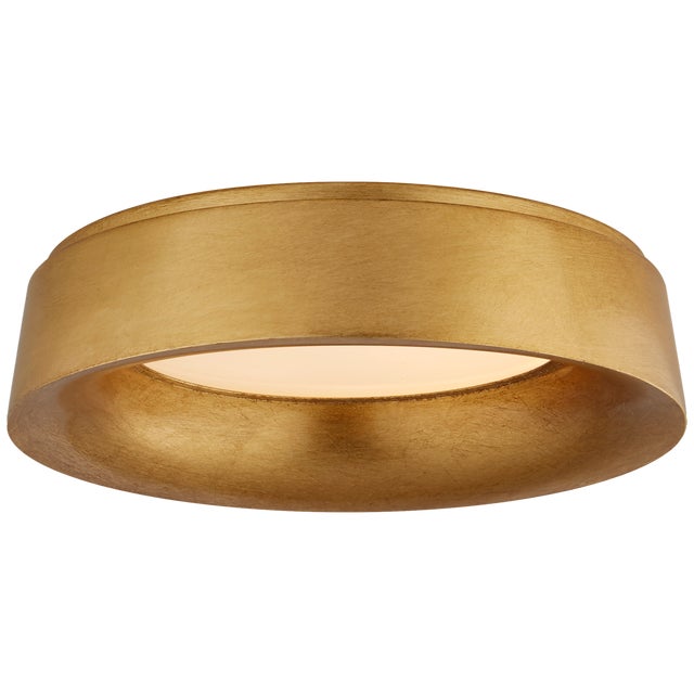 Barbara Barry for Visual Comfort Signature Halo Large Flush Mount in Gild For Sale