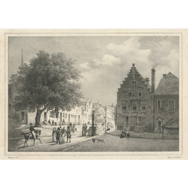 Tirpenne, Albany, New York Street View, 1840, Lithograph For Sale