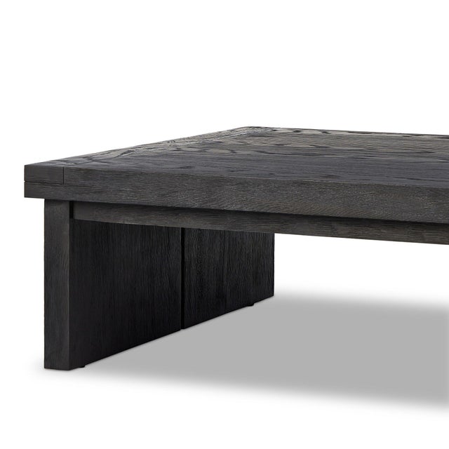 Four Hands Warby Coffee Table - Worn Black Veneer For Sale - Image 10 of 11