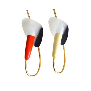 Metal Wall Lamps, 1950s, Set of 2 For Sale