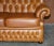 Small Wide Tan Leather Tufted Chesterfield Sofa with High Back For Sale - Image 10 of 18