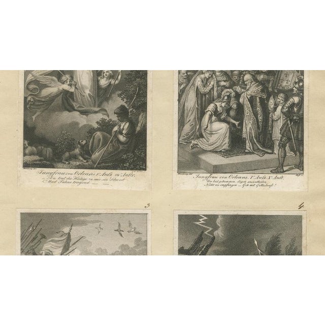 Paper Joan of Arc Life Scenes, 1813, Copper Print Engraving on Paper For Sale - Image 7 of 10