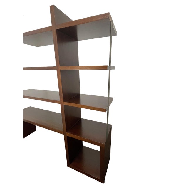 Wood William Emmerson Walnut Bookcase, Modern Open Shelving Unit, Chocolate Finish For Sale - Image 7 of 14