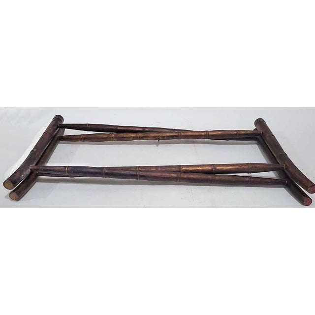 Antique 19th Century English Regency Style Hand-Painted Wooden Hunting Tray Table on Faux-Bamboo Stand For Sale - Image 11 of 13
