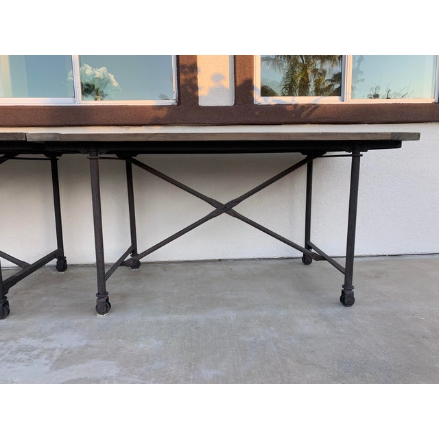 Restoration Hardware Flat Iron Dining Table Chairish