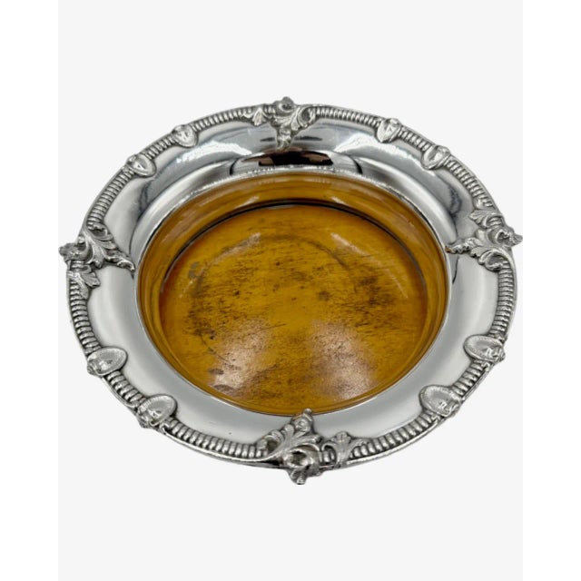 Mid 20th Century Vintage Silver Plated Champagne Bottle Coaster For Sale - Image 9 of 13