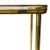 Gold Vintage Hollywood Regency Neoclassical Brass Side Table with Leather Top and Gallery Edge, 1960s For Sale - Image 8 of 13