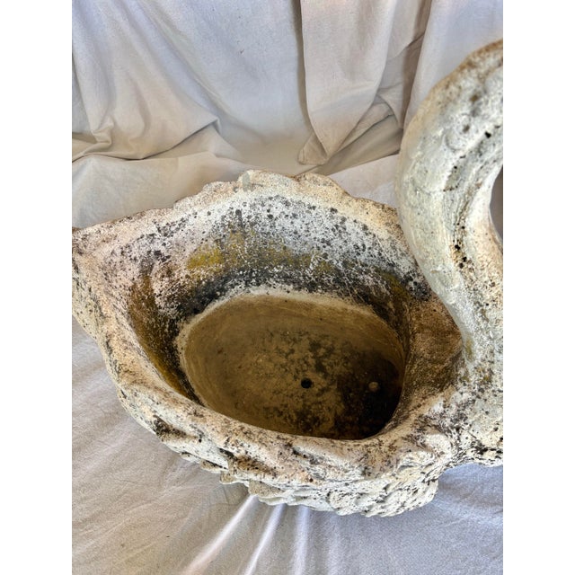 White Early 20th Century French Concrete Swan Planters - A Pair For Sale - Image 8 of 12