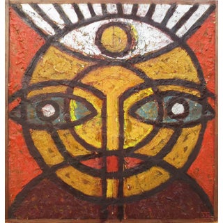Salvatore Travascio, Trinità, 1996, Oil Painting on Wood, Framed For Sale