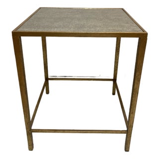 Gilt Finish on Metal Table With Antique Glass Top -2 For Sale