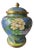 Vintage 1980s Chinese Cloisonné Peony Ginger Jar - 7" For Sale