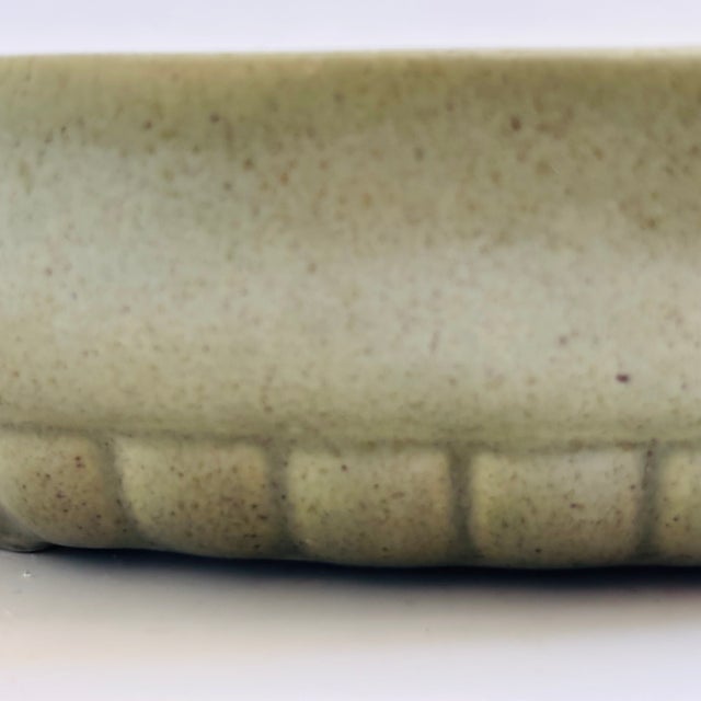 Haeger Speckled Green Oval Pottery Bowl For Sale In San Francisco - Image 6 of 9