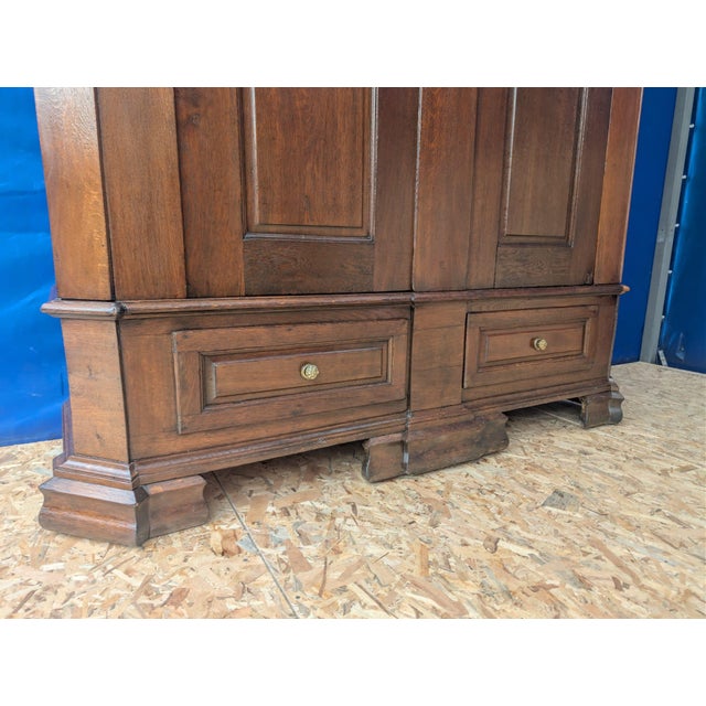 18th Century Antique Baroque Oak Wardrobe For Sale - Image 15 of 18