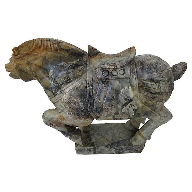 Hand Carved Marble Tang Dynasty Horse Sculpture Chairish