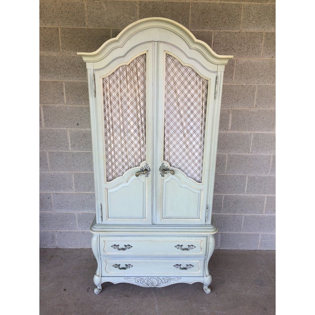 Hickory White French Provincial Armoire Chairish