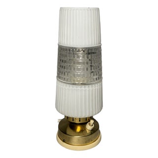 Mid-Century White Glass Lamp from Molecz, 1970s For Sale