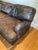 Restoration Hardware Restoration Hardware English Classic Roll Arm Three Cushion Leather Sofa For Sale - Image 4 of 4