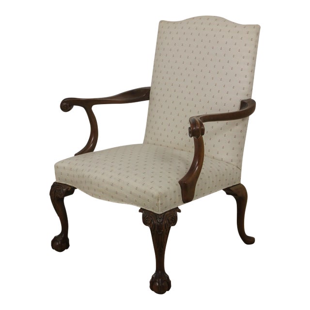 Southwood Ball & Claw Mahogany Open Armchair For Sale