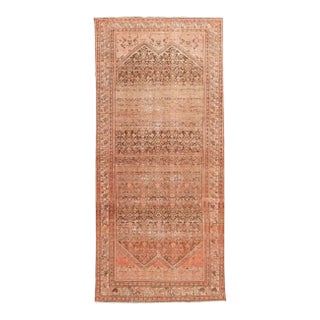 Antique Malayer Handmade Wool Runner For Sale