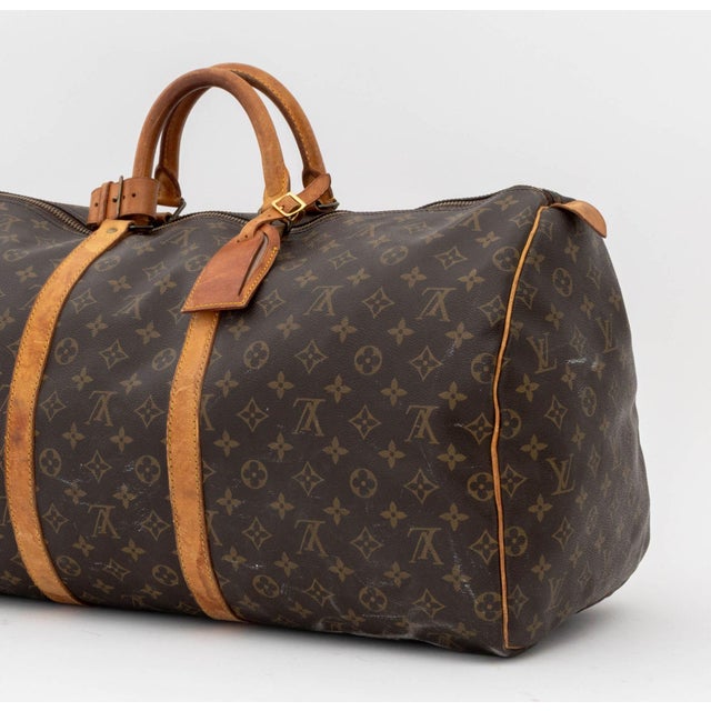 Louis Vuitton Vintage Louis Vuitton Monogram "Keepall" Travel Bag For Sale - Image 4 of 8