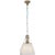 Prestwick 14" Pendant in Antique Nickel with White Glass Designer: Chapman & Myers Canopy: 5.5" Round Mounting: Chain...