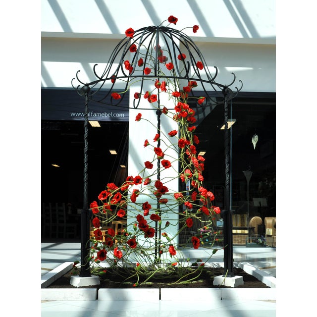 Sculptural Hand-Forged Wrought Iron Gazebo Pavilion, 1990s For Sale - Image 3 of 10