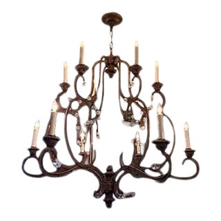 Visual Comfort & Co. “Lombardy” 12-Light Crystal Chandelier by Niermann Weeks – Signature Collection For Sale