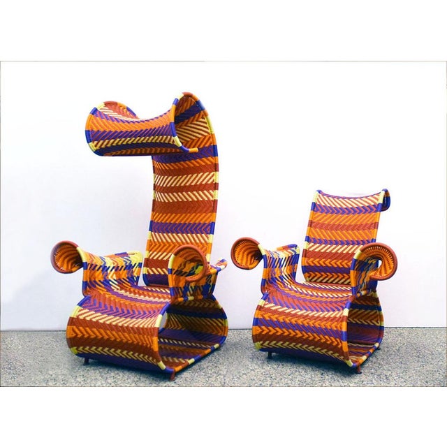 Afrika Throne in Metal and Woven Polyethylene, 2000s For Sale - Image 14 of 15