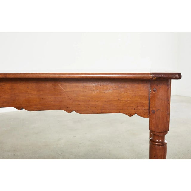 French Louis Philippe Fruitwood Farmhouse Dining Table For Sale - Image 9 of 13