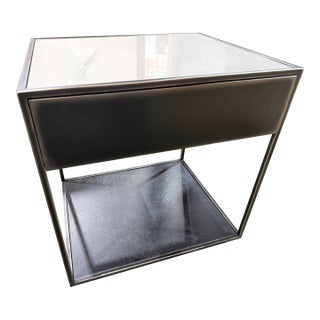 Restoration Hardware "Gramercy" Mirrored Side Table For Sale