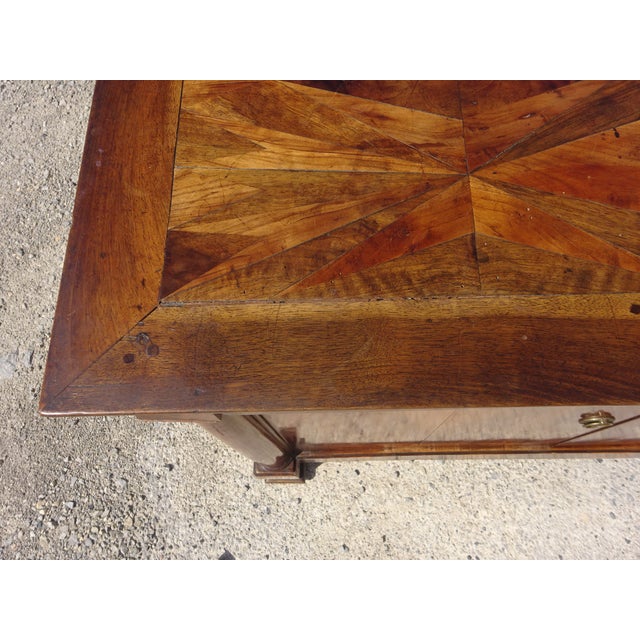 Antique Sideboard with Diamond-Shaped Wood Marquetry Top For Sale - Image 15 of 18