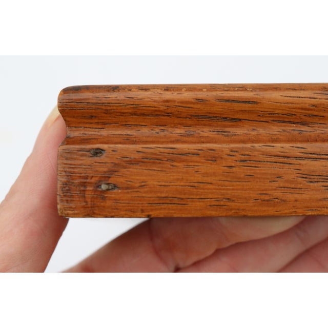 Wood Wwi Era English Oak Large Serving Tray Made at St. Dunstan's Hostel for Blind Ex Servicemen London For Sale - Image 7 of 8