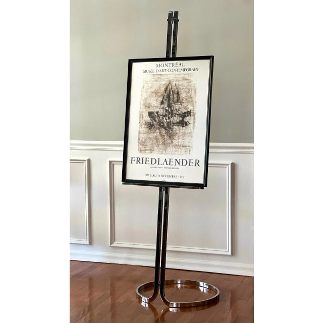 Abstract 1973 Johnny Friedlaender Vintage Framed Mourlot Exhibit Poster, Montreal For Sale - Image 3 of 9
