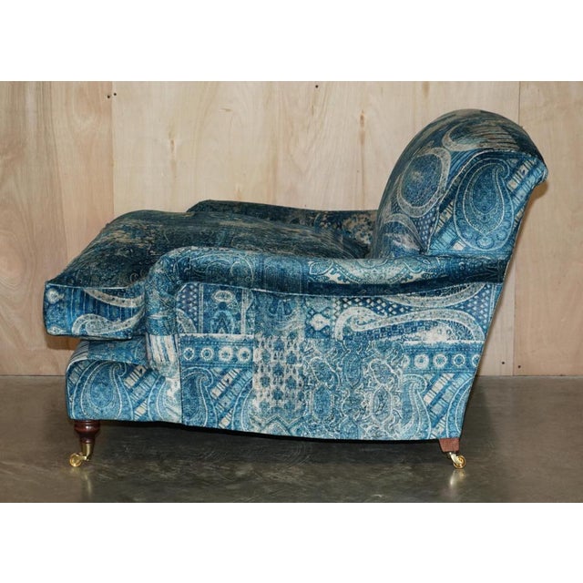 Set of Love Seat Armchairs in Mulberry in Lemond Fabric from Howard For Sale - Image 16 of 18