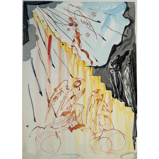 Salvador Dalí (1904-1989) Paradise 21: The Mystic Ladder Color wood engraving Unsigned On BFK Rives wove paper, 26 x 33 cm...