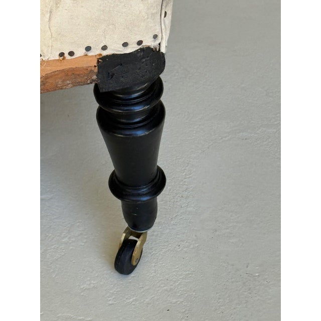 Pair of French Small Scale Napoleon III Armchairs With Diamond Tufting For Sale - Image 11 of 12