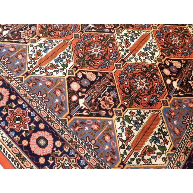 Vintage Bakhtiar Style Hand Knotted Indian Rug. 8'3"x 10' For Sale - Image 11 of 12