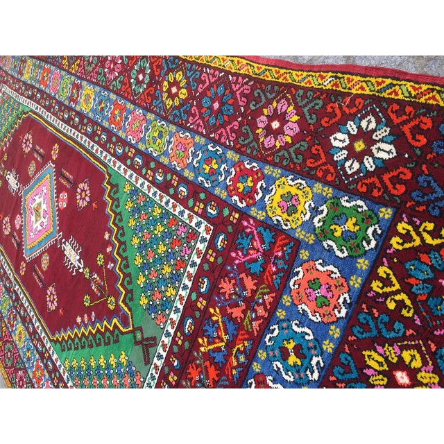 1950s Long Vintage Moroccan Rabat Rug For Sale - Image 5 of 11