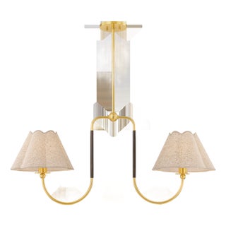 Mitzi Janie 13 in. 2 Light Linear in Aged Brass and True Bronze Finish For Sale