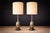 Metal 1930s Art Nouveau Table Lamps in Metal, Brass and Marble - a Pair For Sale - Image 7 of 9