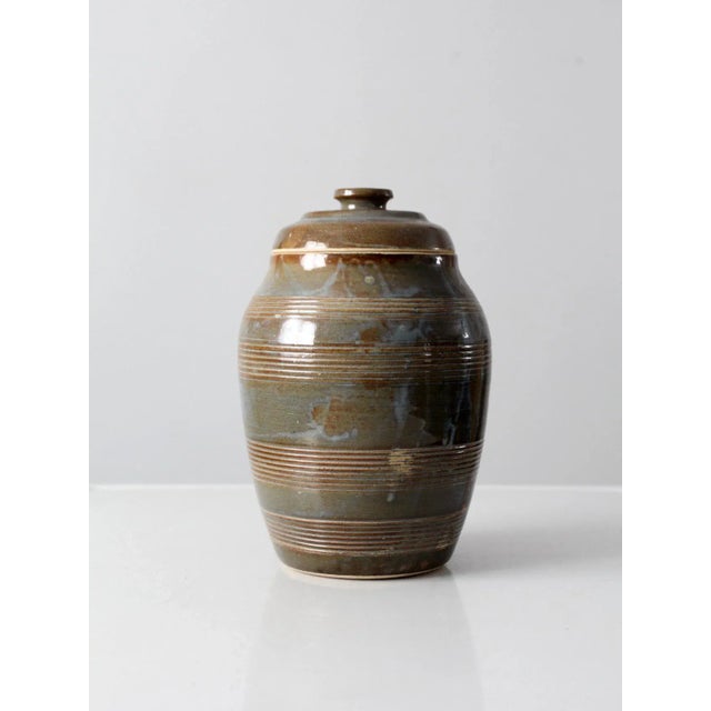 Vintage Studio Pottery Jar For Sale - Image 12 of 12