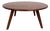 Vintage 1953 Mid Century Modern Round Walnut Coffee Table For Sale