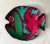 Purple and Green Papier Mache Green and Red Fish Plate For Sale - Image 4 of 4
