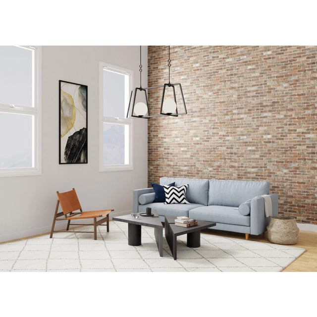 Stratus Large 2-Light Linear Bronze Chandelier For Sale In Atlanta - Image 6 of 8