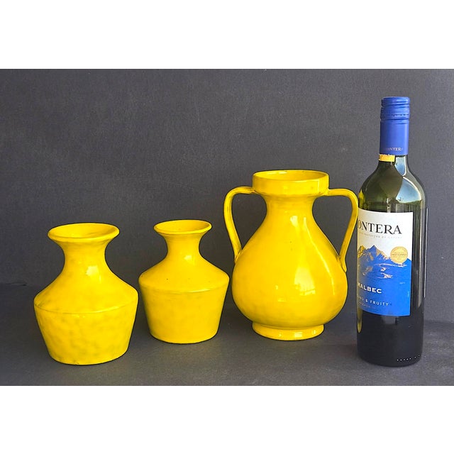 1960s Aldo Londi for Bitossi/Rosenthal Netter Ceramic Vases, 3 Piece Set For Sale In Miami - Image 6 of 17